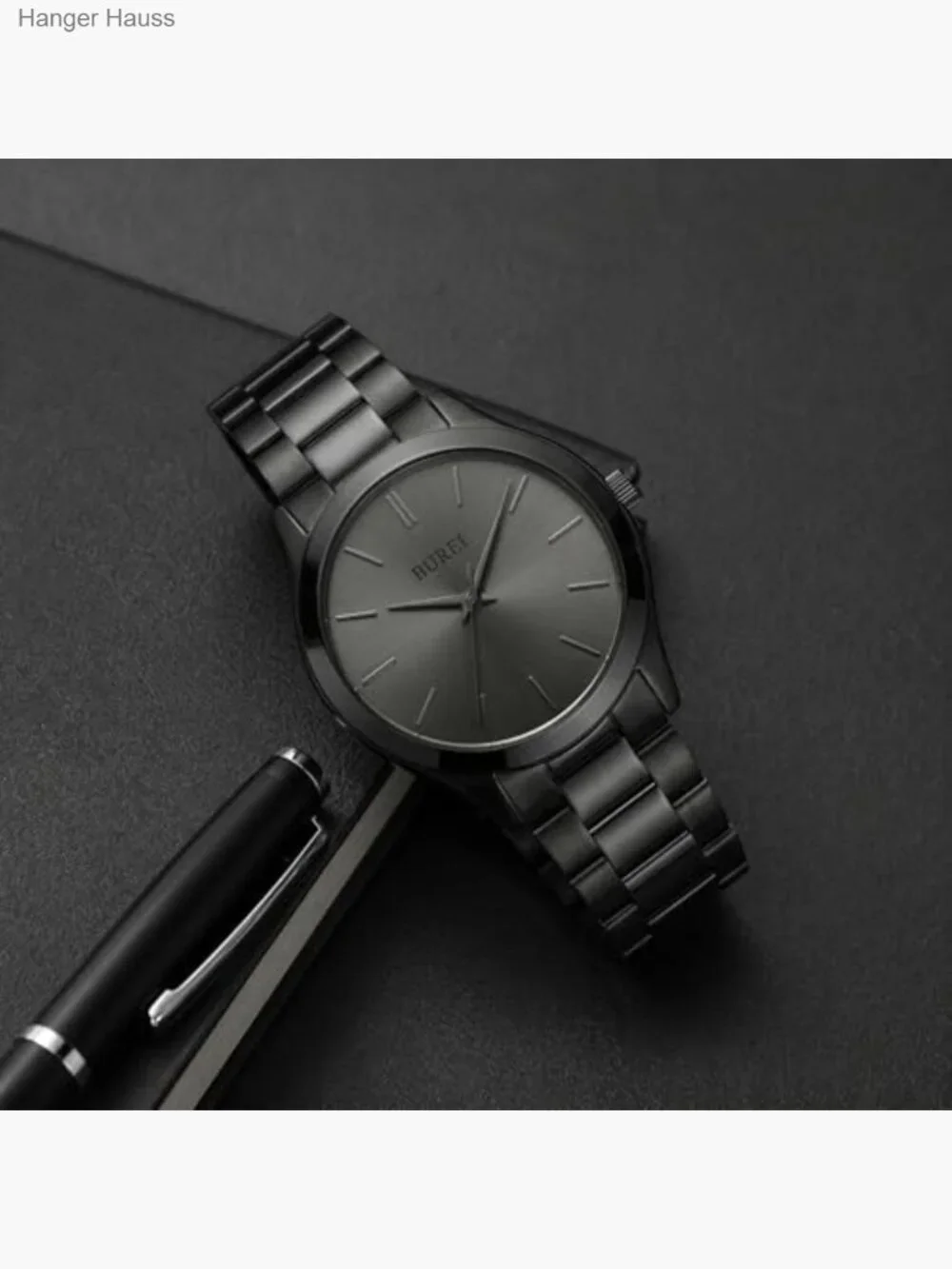 Stainless Steel Analog Quartz Watch for Men